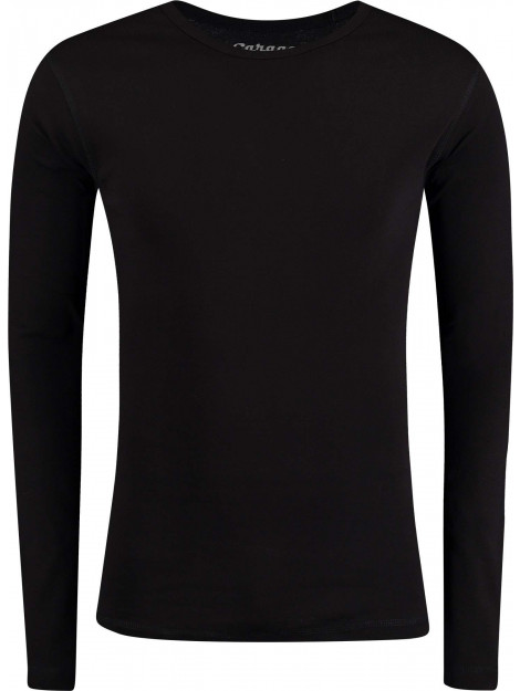 Garage Basis t-shirt ronde hals lange mouw semi bodyfit zwart 303-200 large