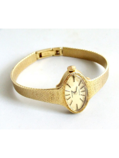 Christian Gouden prisma horloge