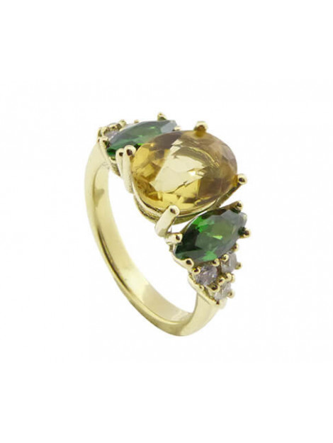 Christian Gouden ring met citrien en smaragd 9027H3-0556PM large