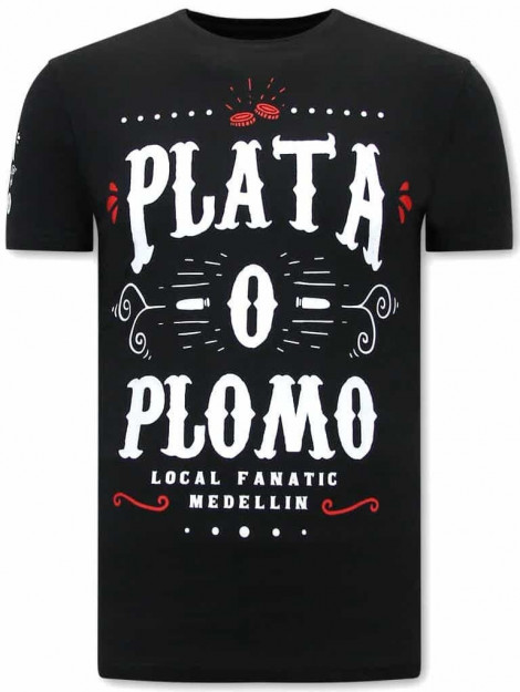 Local Fanatic Plata o plomo narcos t-shirt 11-6461 large