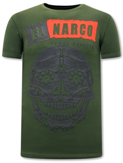 Local Fanatic T-shirt met opdruk el narco 11-6473 large