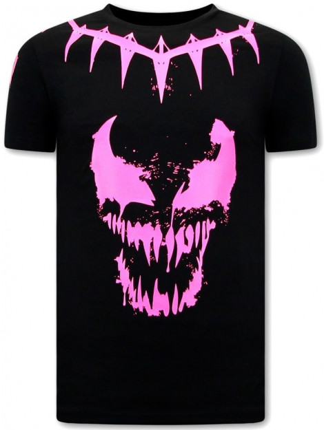 Local Fanatic T-shirt met opdruk venom face neon 11-6423 large