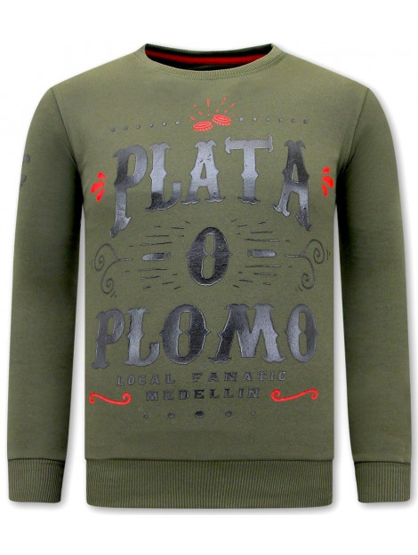 Local Fanatic Trui met print plata o plomo 11-6462 large