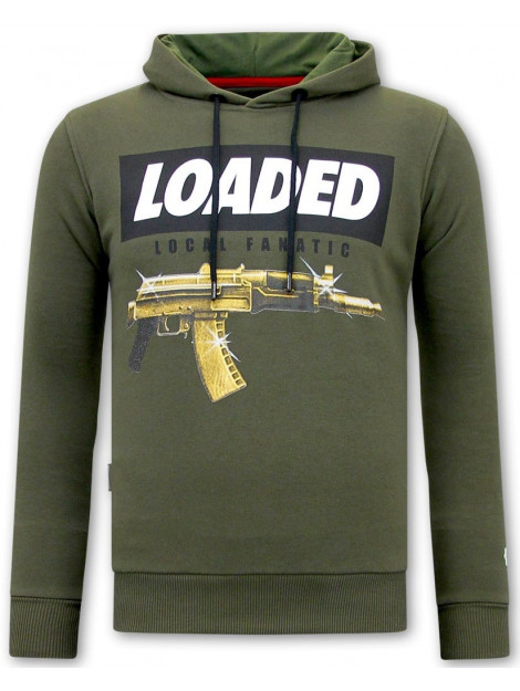Local Fanatic Hoodie print loaded gun 11-6476 large