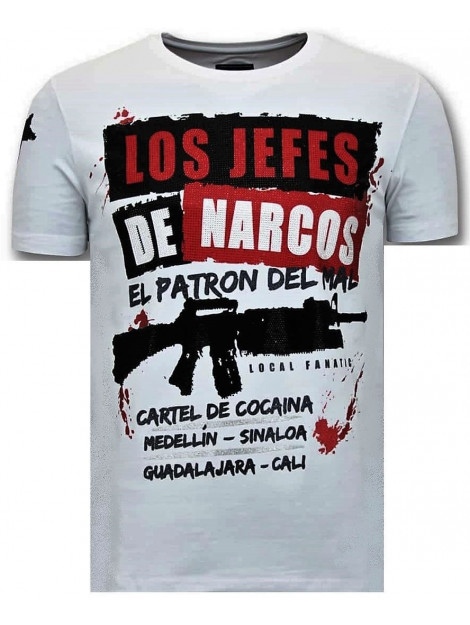 Local Fanatic T-shirt los jefes de narcos 11-6372W large