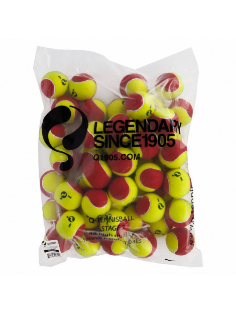 Q1905 Q-tennisbal st3 48pcs/bag yellow-red QE-0360-ye large