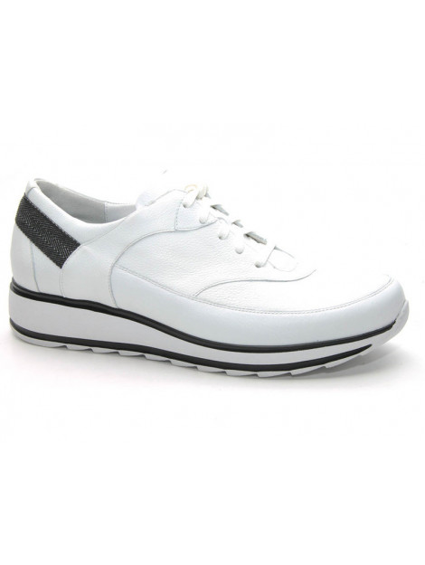 Durea wijdte E dames veterschoenen wit kalf nappa leer