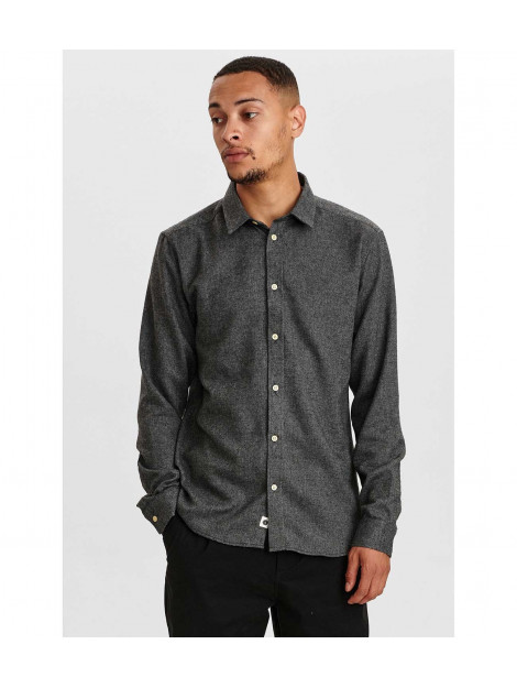 Anerkjendt Aklouis 2 tone melange shirt 900313 granit grey mel 900313 large