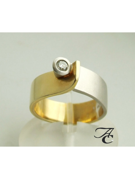 Atelier Christian Bicolor ring met briljant 3B28M9-4381PM large