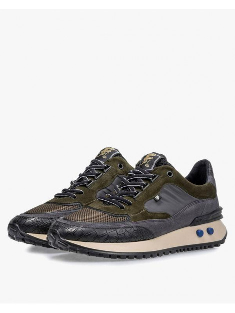 Floris van Bommel 16269/25 G1/2 Sneaker groen combi - Alleen bij Past