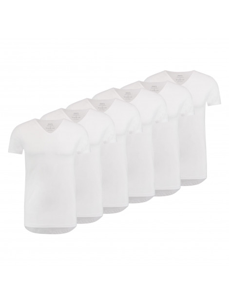 MWTS 6-pack t-shirts slim fit v-hals 1234567 large