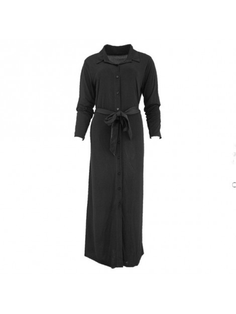 &Co Woman Fos jurk annebel 3994 a uni zwart -et annebel 3994A Uni zwart-ET large