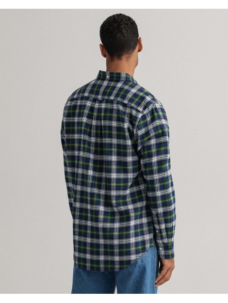 Gant Flannel check overhemd groen Flannel Check Overhemd Groen large