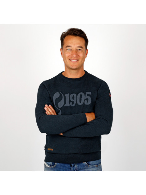Q1905 Trui bleiswijk denim QM2312040-604-1 large
