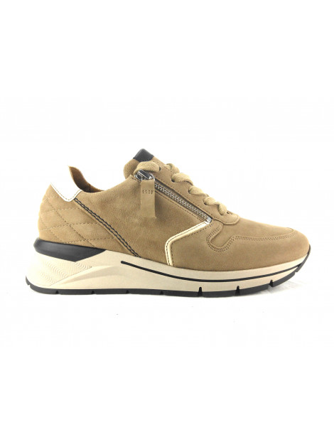 Taupe suède dames sneaker | Gabor 76.433.44 | Vijfvinkel Schoenen