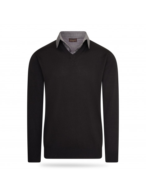 Cappuccino Italia Mock pullover CAP-MOCK-BLK-L large