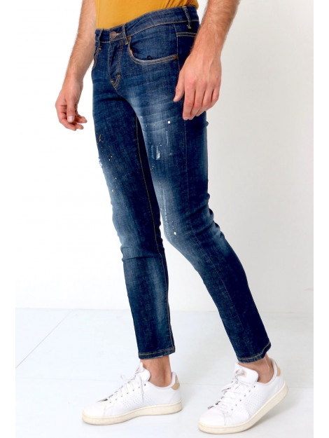 True Rise Basic broek jeans met verfvlekken D-3068 large