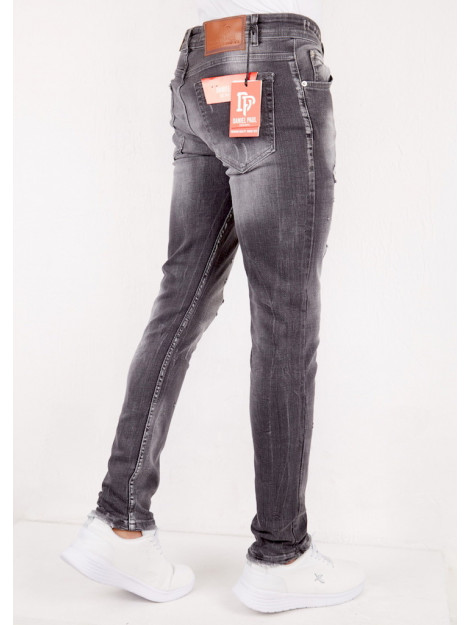 True Rise Slim fit jeans met scheuren slm DP-SLM-40 large
