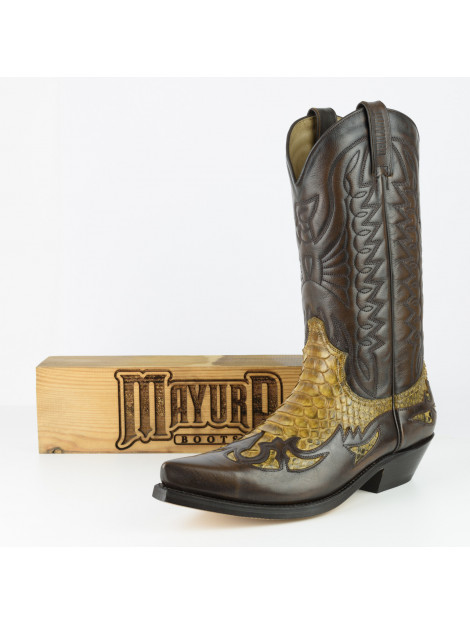 Mayura Boots Cowboy laarzen 1935-milanelo zamora/ camel 3- size 39 1935-MILANELO ZAMORA/PYTHON CAMEL 3- Size 46 large