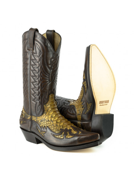 Mayura Boots Cowboy laarzen 1935-milanelo zamora/ camel 3- size 39 1935-MILANELO ZAMORA/PYTHON CAMEL 3- Size 46 large