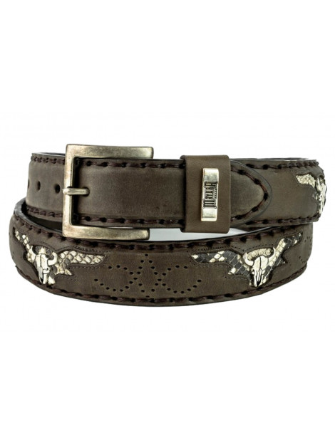 Mayura Boots Broekriem 1322-vacuno castaña / natural 1322-VACUNO CASTAÑA / PYTHON NATURAL large