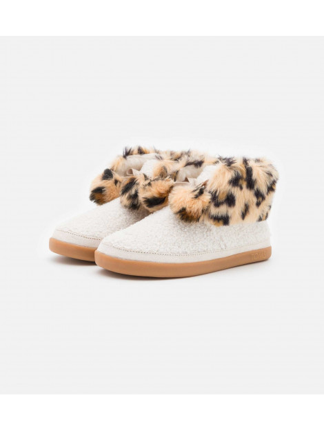 Toms Celeste natural faux shearling/ leopard pantoffel 10016795 large