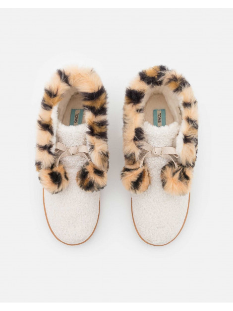 Toms Celeste natural faux shearling/ leopard pantoffel 10016795 large