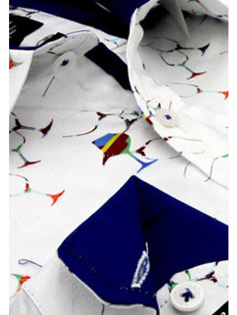 Gentile Bellini Satijnen met print slim fit 3105 large