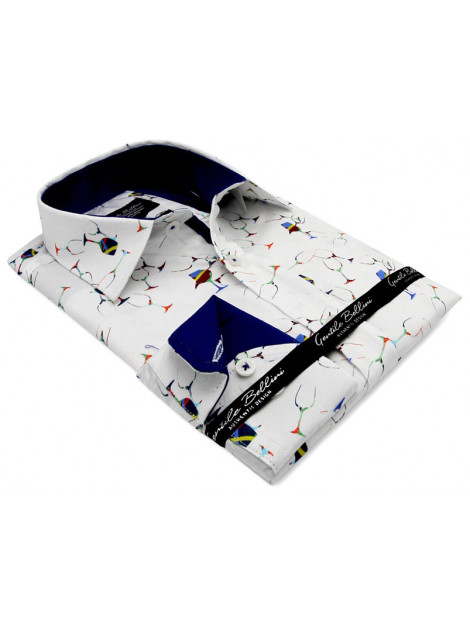 Gentile Bellini Satijnen met print slim fit 3105 large