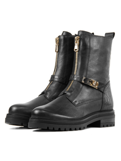 Lina Locchi Dames leren dames enkellaarsjes l1084 croco hiel -