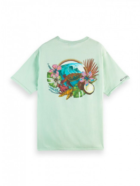Scotch & Soda 0108 mint 166048 relaxed artwork t-shi 0108 Mint/Relaxed Artwork T-Shirt large