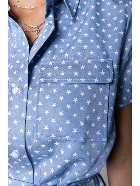 Colourful Rebel Dalia Star Shortsleeve Maxi Shirt 10190 large