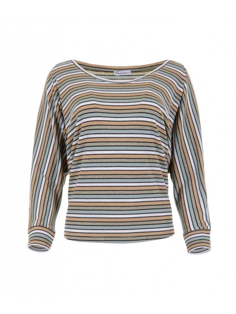 MAICAZZ Yvonne top sp22.60.022 dusti olive stripe SP22.60.022 large