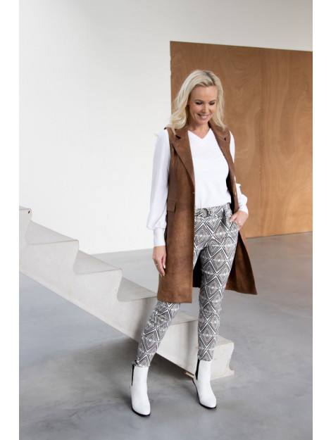 Helena Hart 7369top goldie transfer blouse wit 7369 large