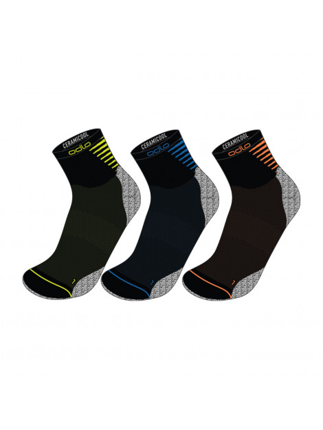 Odlo Socks quarter ceramicool quarter 3-pack 798270 large