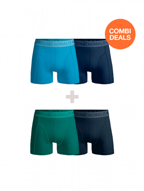 Muchachomalo Men 2-pack + 2-pack boxers short solid CDSOL479-480nl_nl large