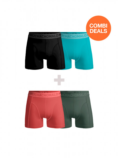 Muchachomalo Men 2-pack + 2-pack boxer shorts solid CDSOL477-478nl_nl large
