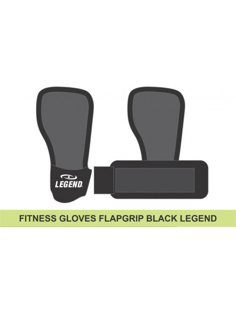 Legend Sports Fitness handschoenen flapgrip heren/dames katoen FITGLOVGRIP GRILL large