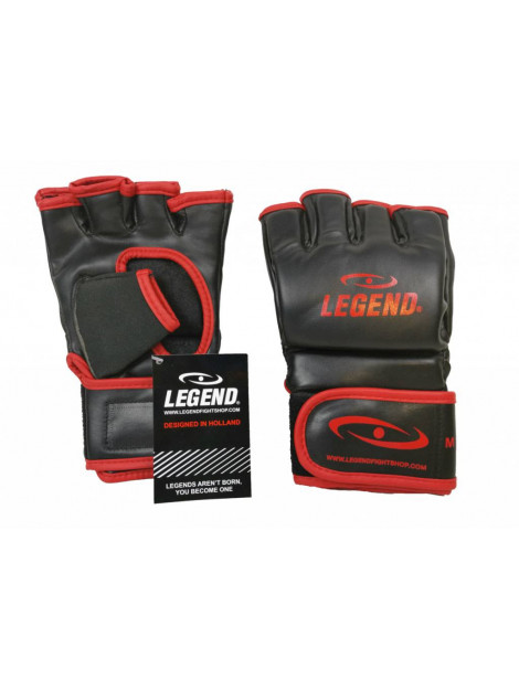 Legend Sports Bokszak / mma handschoenen heren/dames zwart-rood pu TMMA02ZRM large