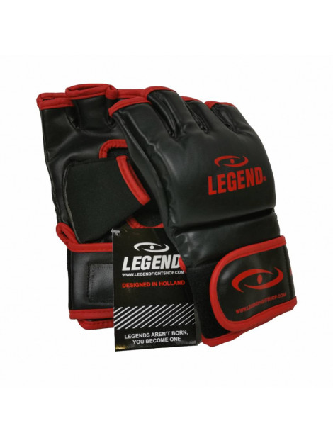 Legend Sports Bokszak / mma handschoenen heren/dames zwart-rood pu TMMA02ZRM large