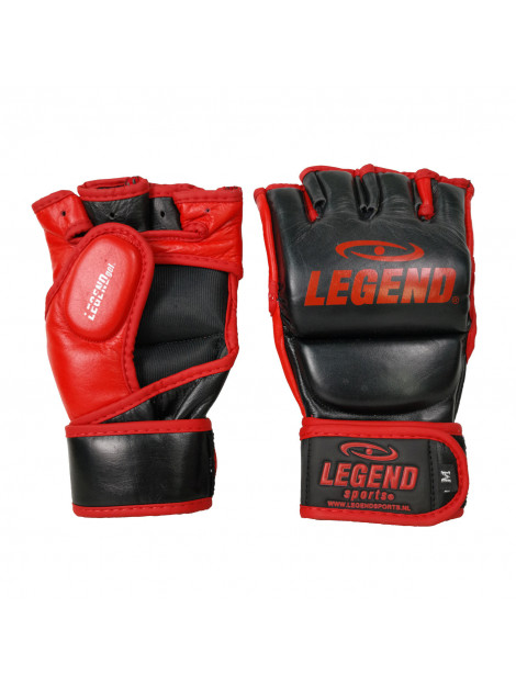 Legend Sports Bokszak / mma handschoenen heren/dames zwart-rood leer PMMA02RDM large