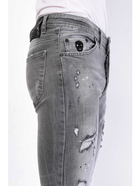 Local Fanatic Spijkerbroek verfspatten slim fit 1064 LF-DNM-1064 large Local Fanatic Spijkerbroek verfspatten slim fit 1064 LF-DNM-1064 large