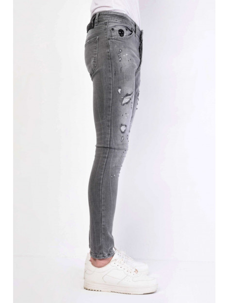 Local Fanatic Spijkerbroek verfspatten slim fit 1064 LF-DNM-1064 large Local Fanatic Spijkerbroek verfspatten slim fit 1064 LF-DNM-1064 large