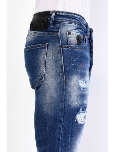 Local Fanatic Slim fit jeans met verfspatten stretch 1057 LF-DNM-1057 large Local Fanatic Slim fit jeans met verfspatten stretch 1057 LF-DNM-1057 large