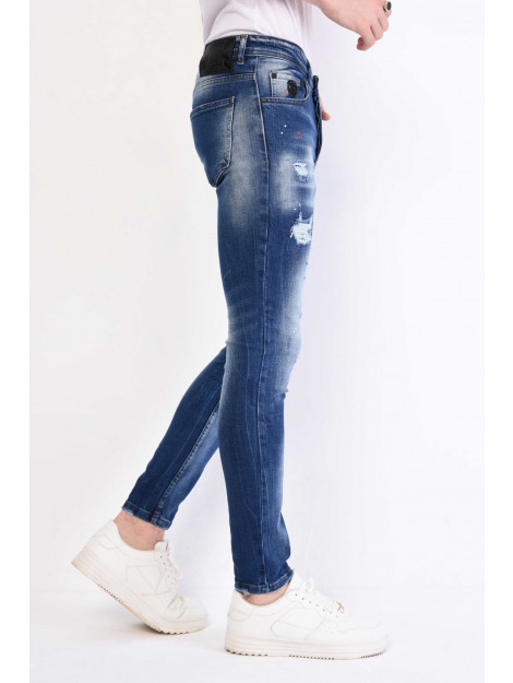 Local Fanatic Slim fit jeans met verfspatten stretch 1057 LF-DNM-1057 large Local Fanatic Slim fit jeans met verfspatten stretch 1057 LF-DNM-1057 large