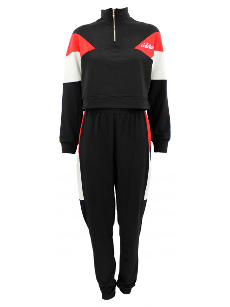 Legend Sports Dames lifestyle suit red/black T5920007BLACK large