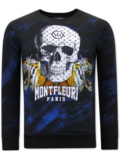 Montfleuri Sweater met print skull tiger 3680 large