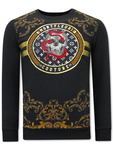 Montfleuri Sweater met print snake skull 3674 large