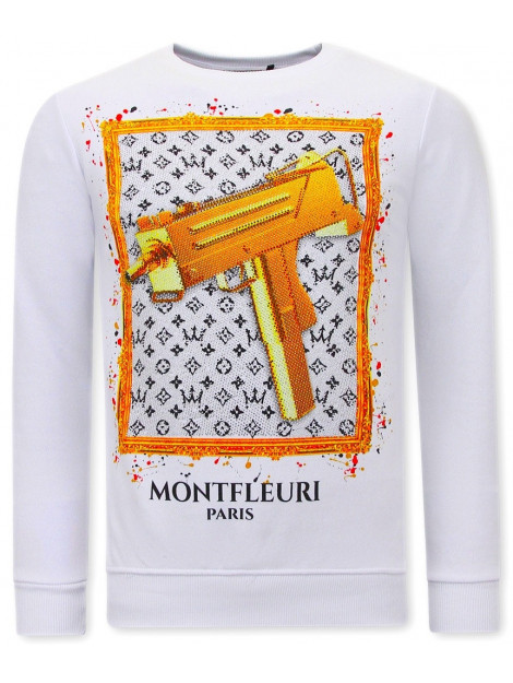Montfleuri Sweater met print uzi does it 3673 large