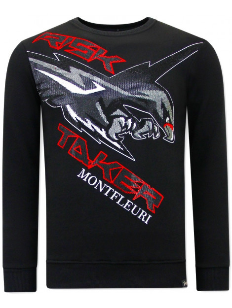 Montfleuri Sweater met print eagle head 3645 large